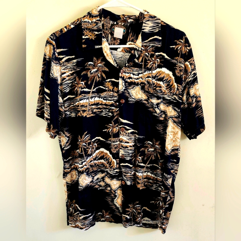 Vintage Hawaiian Reserve Collection Short Sleeve Button Down Shirt Mens Sz S